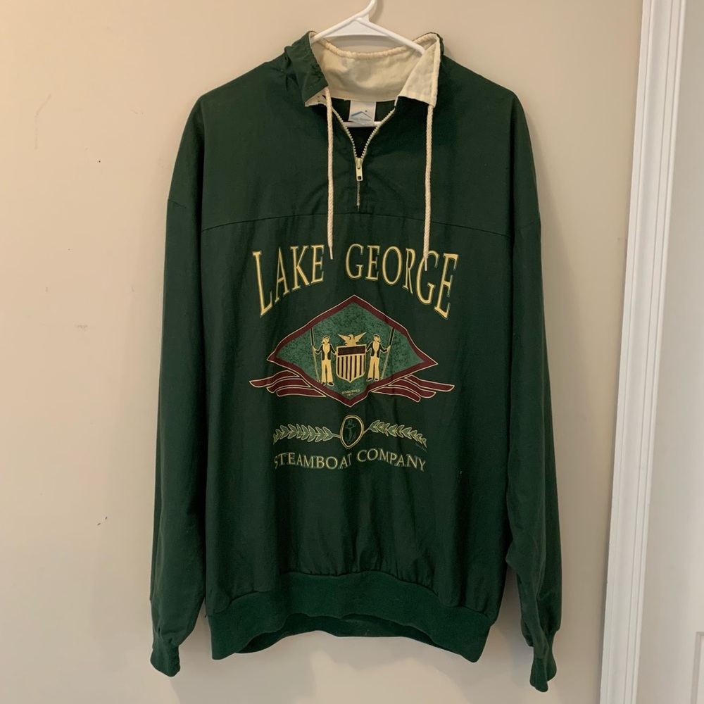 Dark green vintage Lake George light jacket